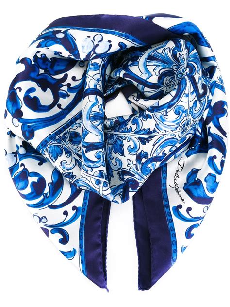 Dolce Gabbana Majolica Scarf .